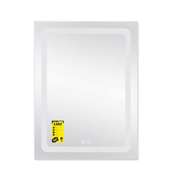 Дзеркало Lidz Kubis 600 х 800 з LED-підсвічуванням Touch, з антизапотіванням, димером, рег. яскравості (LD78LF9376080)