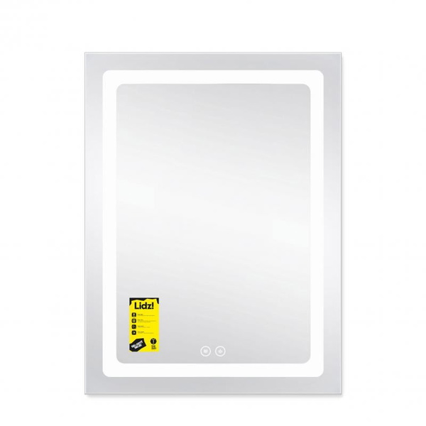 Дзеркало Lidz Kubis 600 х 800 з LED-підсвічуванням Touch, з антизапотіванням, димером, рег. яскравості (LD78LF9376080)