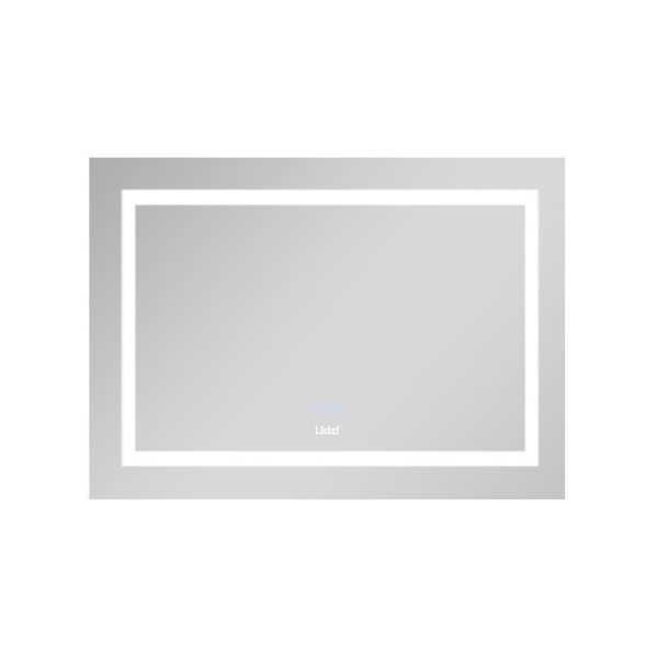 Дзеркало Lidz Kubis 800 х 600 з LED-підсвічуванням Touch, з антизапотіванням, димером, рег. яскравості (LD78LF9047400)