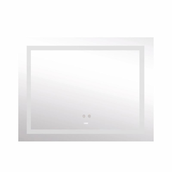 Дзеркало Lidz Kubis (KU1) 1200 х 800 з LED-підсвічуванням Touch, з антизапотіванням, димером, рег. яскравості (LDKUB120080049008)