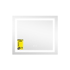 Дзеркало Lidz Kubis (KU1) 700 х 600 з LED-підсвічуванням Touch, з антизапотіванням, димером, рег. яскравості (LDKU60070049285)