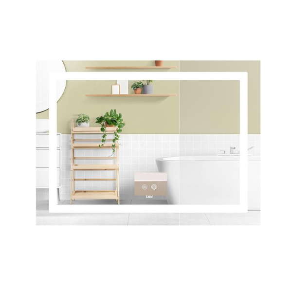 Зеркало Lidz Kubis (KU1) 900 х 700 с LED-подсветкой Touch, с антизапотеванием, диммером, рег. яркости (LD78LF904907048451)