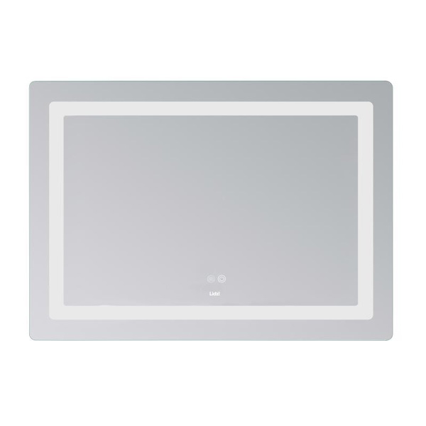 Дзеркало Lidz Kubis (KU2) 1000 х 800 з LED-підсвічуванням Touch, з антизапотіванням, димером, рег. яскравості (LD78LF6141008048450)