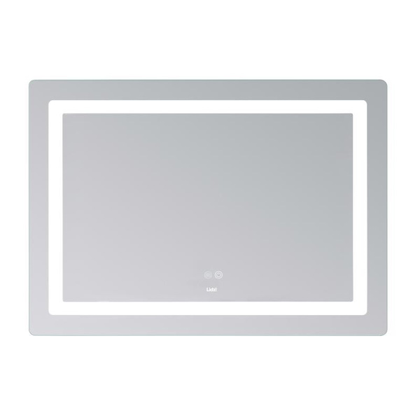 Дзеркало Lidz Kubis (KU2) 1000 х 800 з LED-підсвічуванням Touch, з антизапотіванням, димером, рег. яскравості (LD78LF6141008048450)