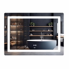 Дзеркало Lidz Kubis (KU2) 1200 х 800 з LED-підсвічуванням Touch, з антизапотіванням, димером, рег. яскравості (LDKUB120080049007)