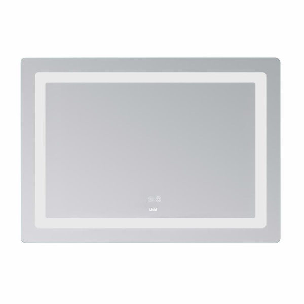 Дзеркало Lidz Kubis (KU2) 1200 х 800 з LED-підсвічуванням Touch, з антизапотіванням, димером, рег. яскравості (LDKUB120080049007)