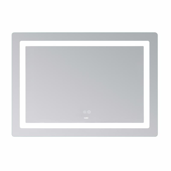 Дзеркало Lidz Kubis (KU2) 1200 х 800 з LED-підсвічуванням Touch, з антизапотіванням, димером, рег. яскравості (LDKUB120080049007)