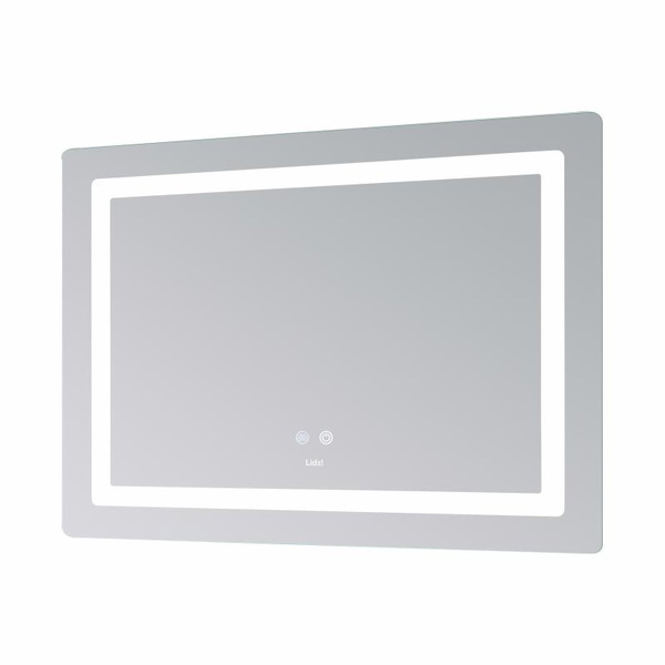 Дзеркало Lidz Kubis (KU2) 1200 х 800 з LED-підсвічуванням Touch, з антизапотіванням, димером, рег. яскравості (LDKUB120080049007)