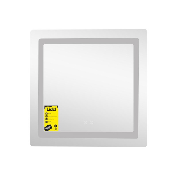 Дзеркало Lidz Kubis (KU2) 700 х 700 з LED-підсвічуванням Touch, з антизапотіванням, димером, рег. яскравості (LDKU70070049288)