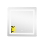 Дзеркало Lidz Kubis (KU2) 700 х 700 з LED-підсвічуванням Touch, з антизапотіванням, димером, рег. яскравості (LDKU70070049288)
