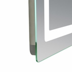 Дзеркало Lidz Kubis (KU2) 800 х 600 з годинником, з LED-підсвічуванням Touch, з антизапотіванням, димером, рег. яскравості (LDKU800600CL48281)