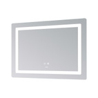 Дзеркало Lidz Kubis (KU2) 900 х 700 з LED-підсвічуванням Touch, з антизапотіванням, димером, рег. яскравості (LD78LF904907048452)