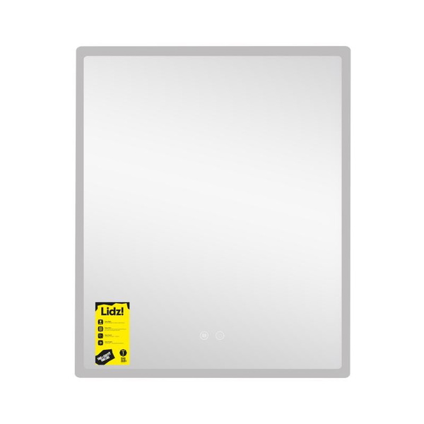 Дзеркало Lidz Orion (OR2) 700 х 800 з LED-підсвічуванням Touch, з антизапотіванням, димером, рег. яскравості (LDOR70080049293)