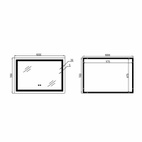 Дзеркало Qtap Cardinal 1000 х 700 з LED-підсвічуванням Touch, з антизапотіванням, димером, рег. темп. кольору (3000-6500K) (QT0478C10070)