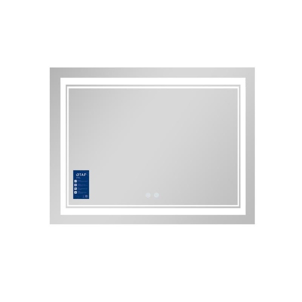 Дзеркало Qtap Cardinal 1000 х 700 з LED-підсвічуванням Touch, з антизапотіванням, димером, рег. темп. кольору (3000-6500K) (QT0478C10070)
