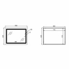 Дзеркало Qtap Cardinal (CA2) 800 х 600 з LED-підсвічуванням Touch, з антизапотіванням, димером, рег. темп. кольору (3000-6500K) (QT0478C806048457)