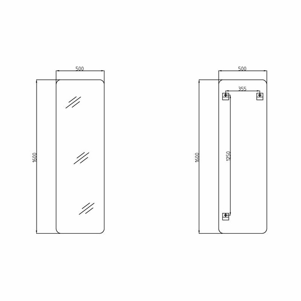 Дзеркало Qtap Gemini 500 х 1600 підлогове (QTGE50160049283)