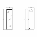 Дзеркало Qtap Gemini 500 х 1600 з LED-підсвічуванням Inside, димером, QTGE50160049893