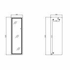 Дзеркало Qtap Gemini 500 х 1600 з LED-підсвічуванням Touch, димером (QTGE50160049284)