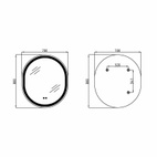 Дзеркало Qtap Gemini 800 х 700 з LED-підсвічуванням Touch, з антизапотіванням, димером, рег. темп. кольору (3000-6500K) (QT2578R8072B)