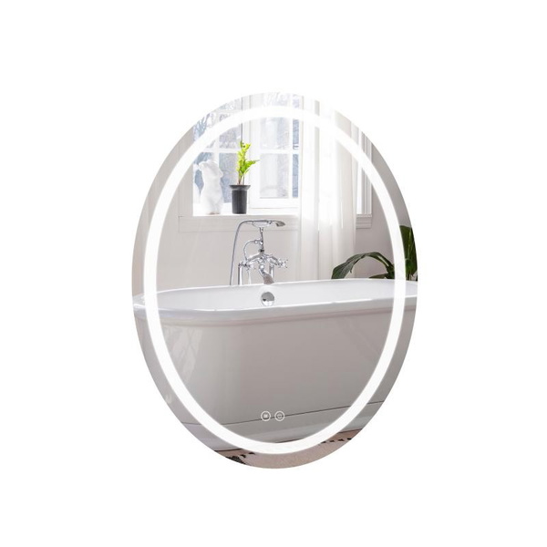 Дзеркало Qtap Mideya 500 х 700 з LED-підсвіткою Touch, з антизапотіванням, димером (QT2078NCR5070W)