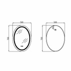 Дзеркало Qtap Mideya 500 х 700 з LED-підсвіткою Touch, з антизапотіванням, димером (QT2078NCR5070W)