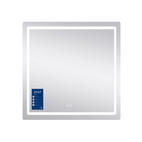 Дзеркало Qtap Mideya 800 х 800 з LED-підсвіткою Touch, з антизапотіванням, димером (QT2078NCF8080W)