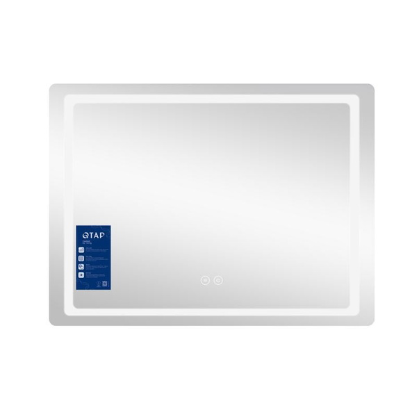 Дзеркало Qtap Mideya (DC-F614) 700 х 500 з LED-підсвічуванням Touch, з антизапотіванням, димером (QT2078NCF07050W)