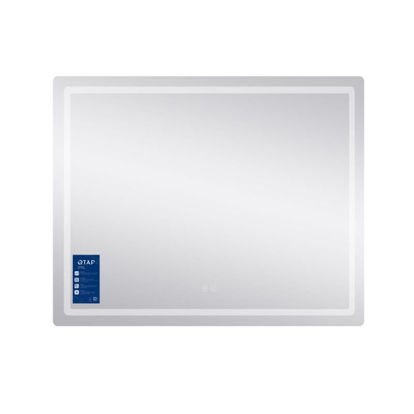 Дзеркало Qtap Mideya (DC-F910) 1000 х 800 з LED-підсвіткою Touch, з антизапотіванням, димером (QT2078F910W)