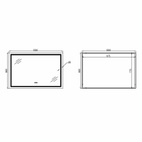 Дзеркало Qtap Mideya (MI1) 1200 х 800 з LED-підсвіткою Touch, з антизапотіванням, димером (QT2078F613W)