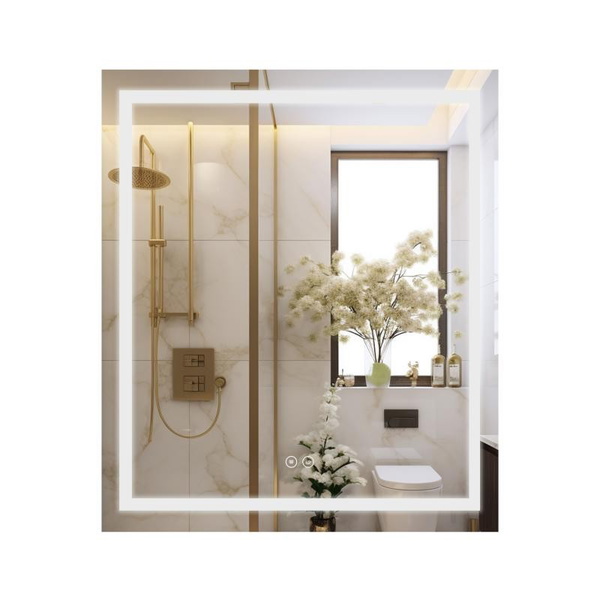 Дзеркало Qtap Mideya (MI1) 700 х 800 з LED-підсвіткою Touch, з антизапотіванням, димером (QT2078DCF7080W)
