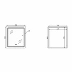 Дзеркало Qtap Mideya (MI1) 700 х 800 з LED-підсвіткою Touch, з антизапотіванням, димером (QT2078DCF7080W)