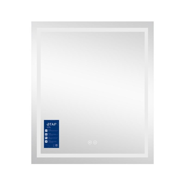 Дзеркало Qtap Mideya (MI1) 700 х 800 з LED-підсвіткою Touch, з антизапотіванням, димером (QT2078DCF7080W)