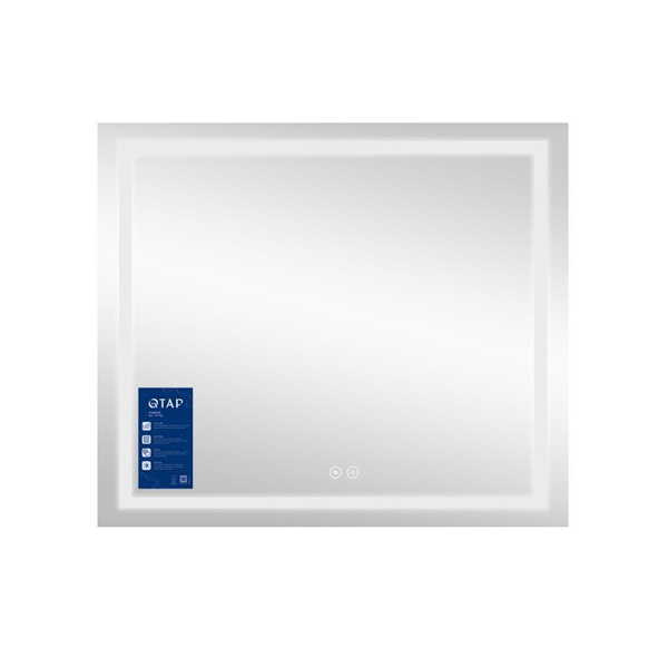Дзеркало Qtap Mideya (MI1) 800 х 700 з LED-підсвіткою Touch, з антизапотіванням, димером (QT2078NCF8070W)