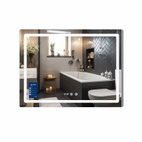 Дзеркало Qtap Mideya (MI2) 1000 х 800 з годинником, з LED-підсвічуванням Touch, з антизапотіванням, димером, рег. яскравості (QTMID100080049266)