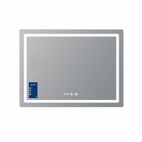 Дзеркало Qtap Mideya (MI2) 1000 х 800 з годинником, з LED-підсвічуванням Touch, з антизапотіванням, димером, рег. яскравості (QTMID100080049266)