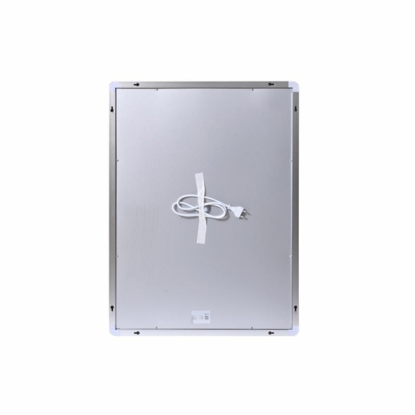 Дзеркало Qtap Mideya (MI2) 600 х 800 з годинником, з LED-підсвічуванням Touch, з антизапотіванням, димером, рег. яскравості (QTMID60080049627)