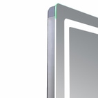 Дзеркало Qtap Mideya (MI2) 800 х 600 з годинником, з LED-підсвічуванням Touch, з антизапотіванням, димером, рег. яскравості (QTMID80060049265)