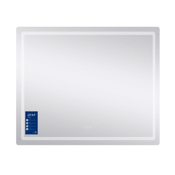 Дзеркало Qtap Mideya (MI2) 900 х 700 з LED-підсвічуванням Touch, з антизапотіванням, димером, рег. яскравості (QT2078NCF9070)