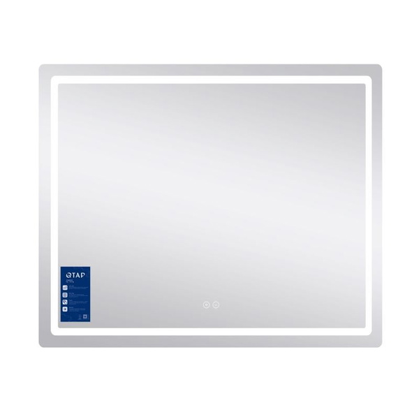 Дзеркало Qtap Mideya (MI2) 900 х 700 з LED-підсвічуванням Touch, з антизапотіванням, димером, рег. яскравості (QT2078NCF9070)