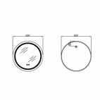 Дзеркало Qtap Mideya R600 з LED-підсвіткою Touch, з антизапотіванням, димером (QT2078F803W)