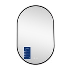 Дзеркало Qtap Scorpio (SC1) з LED-підсвічуванням Touch, з антизапотіванням, димером, рег. темп. кольору (3000-6500K) Black (QTSC500800)
