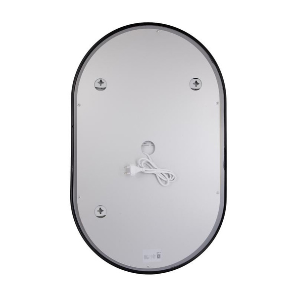 Дзеркало Qtap Scorpio (SC1) з LED-підсвічуванням Touch, з антизапотіванням, димером, рег. темп. кольору (3000-6500K) Black (QTSC500800)