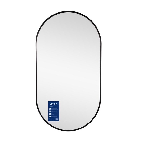 Дзеркало Qtap Scorpio (SC1) з LED-підсвічуванням Touch, з антизапотіванням, димером, рег. темп. кольору (3000-6500K) Black (QTSC500900)