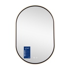 Дзеркало Qtap Scorpio (SC1) з LED-підсвічуванням Touch, з антизапотіванням, димером, рег. темп. кольору (3000-6500K) Black (QTSC600900)