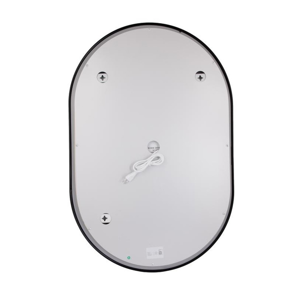 Дзеркало Qtap Scorpio (SC1) з LED-підсвічуванням Touch, з антизапотіванням, димером, рег. темп. кольору (3000-6500K) Black (QTSC600900)