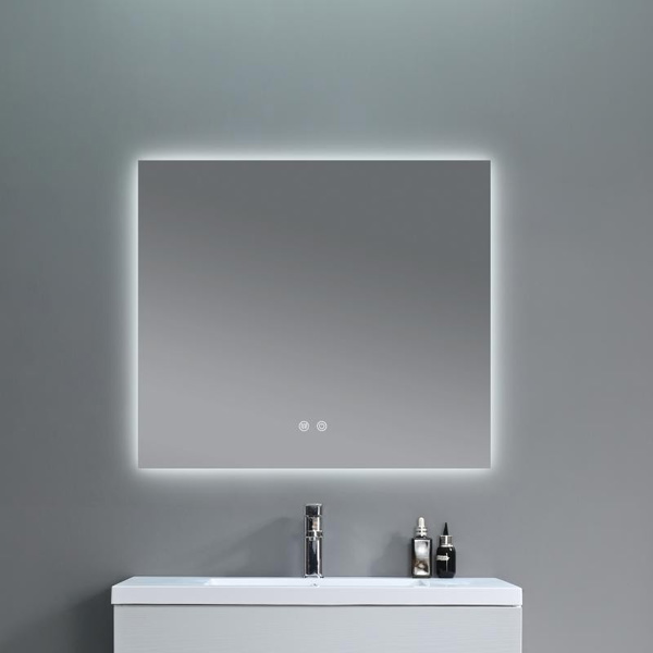 Дзеркало Qtap Taurus (TA1) 1000 х 800 з LED-підсвічуванням Touch, з антизапотіванням, димером, рег. темп. кольору (3000-6500K) (QTTAU100080048956)