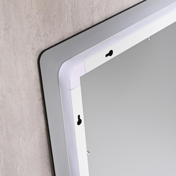 Дзеркало Qtap Taurus (TA2) 800 х 700 з LED-підсвічуванням Touch, з антизапотіванням, димером, рег. темп. кольору (3000-6500K) (QTTAU70070048955)