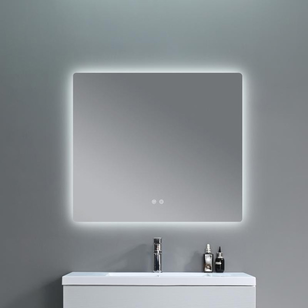 Дзеркало Qtap Taurus (TA2) 800 х 700 з LED-підсвічуванням Touch, з антизапотіванням, димером, рег. темп. кольору (3000-6500K) (QTTAU70070048955)