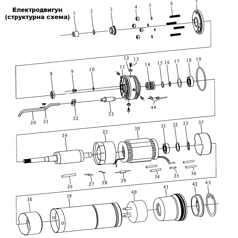 Электродвигатель Dongyin 7.5кВт Ø96 мм для 7771583, 7771783, 7771883